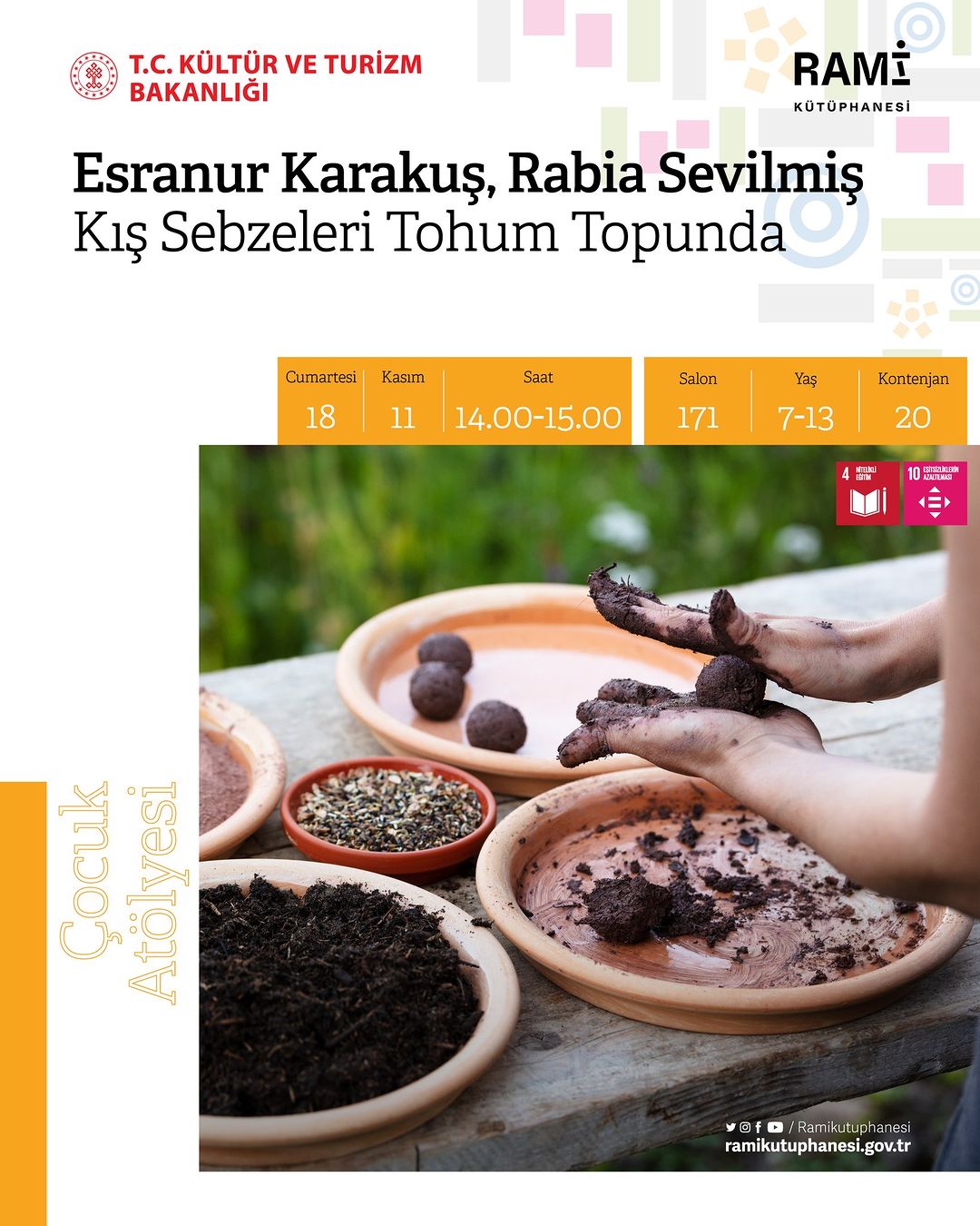 RAMİ KÜTÜPHANESİ -  Esranur Karakuş , Rabia Sevilmiş ile Kış Sebzeleri Tohum Topunda